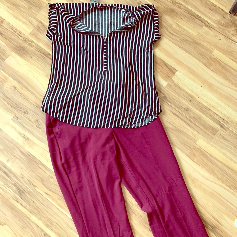 Burgundy Maurices Pants